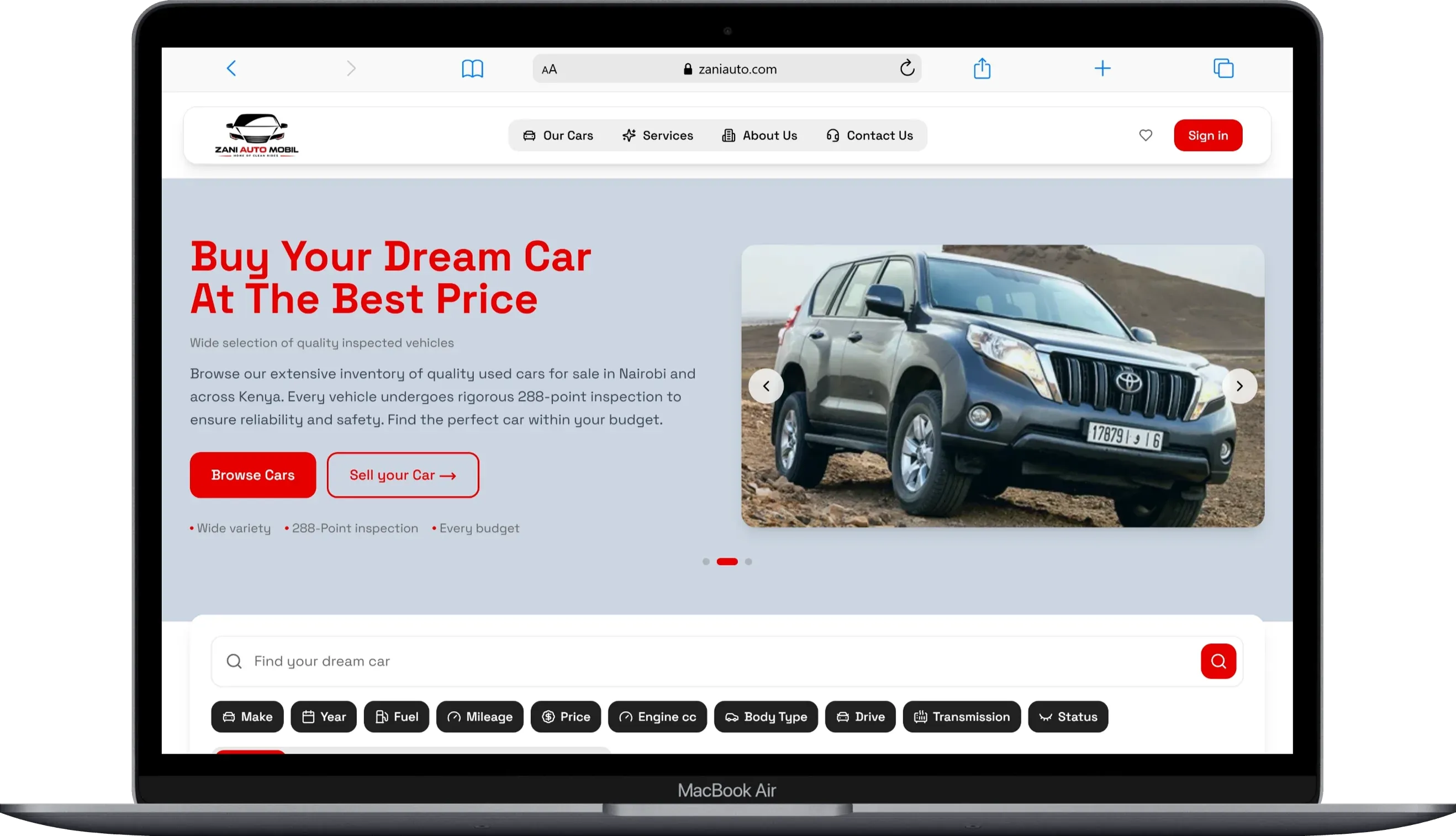 Zani Auto | Car Dealer Website