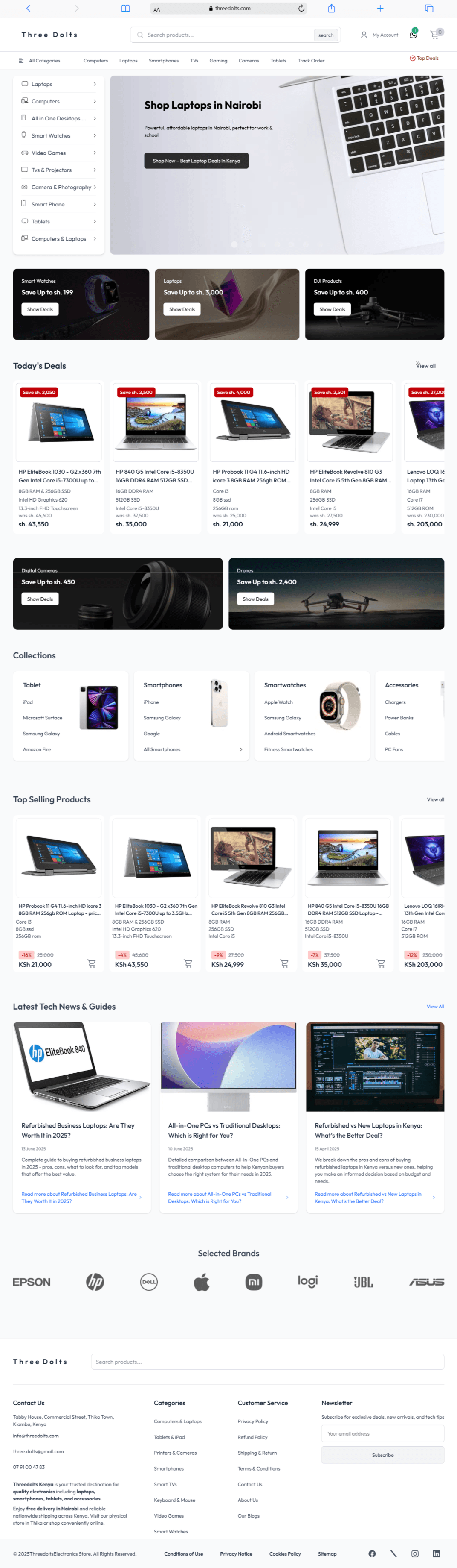 Three Dolts websites Computers & Laptops Shop | E-commerce