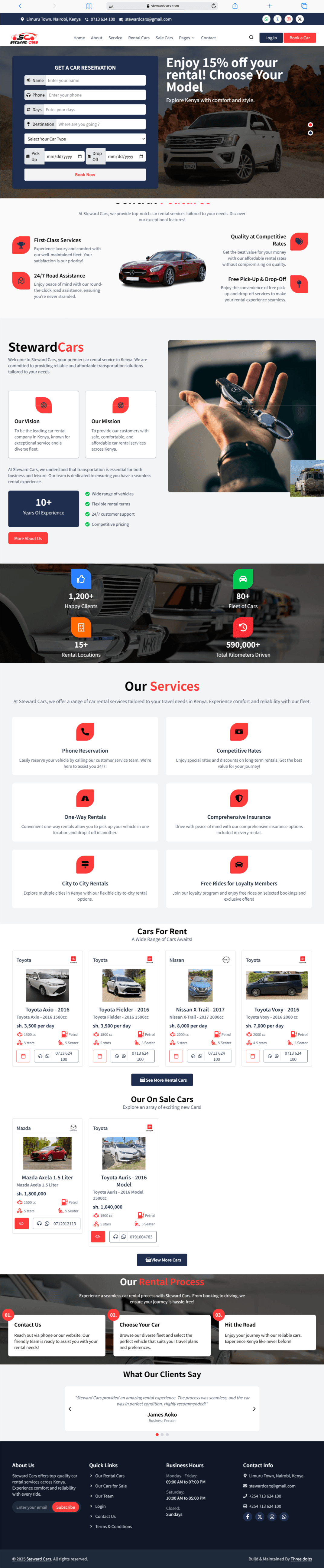 Steward Cars | Car Rental Booking Platform