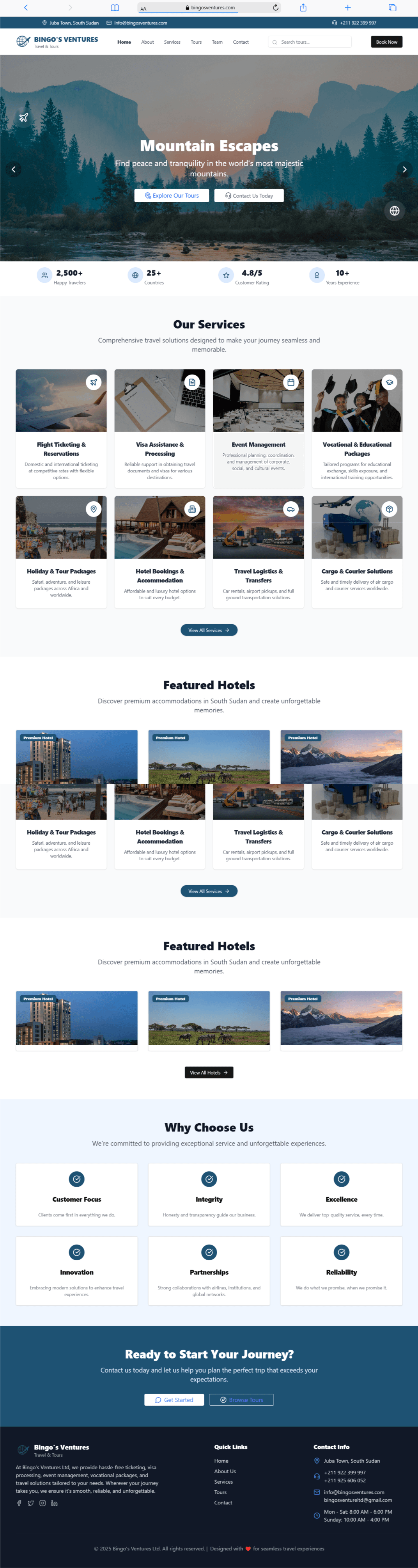 Bingos Ventures | Tourism & Travel Experiences