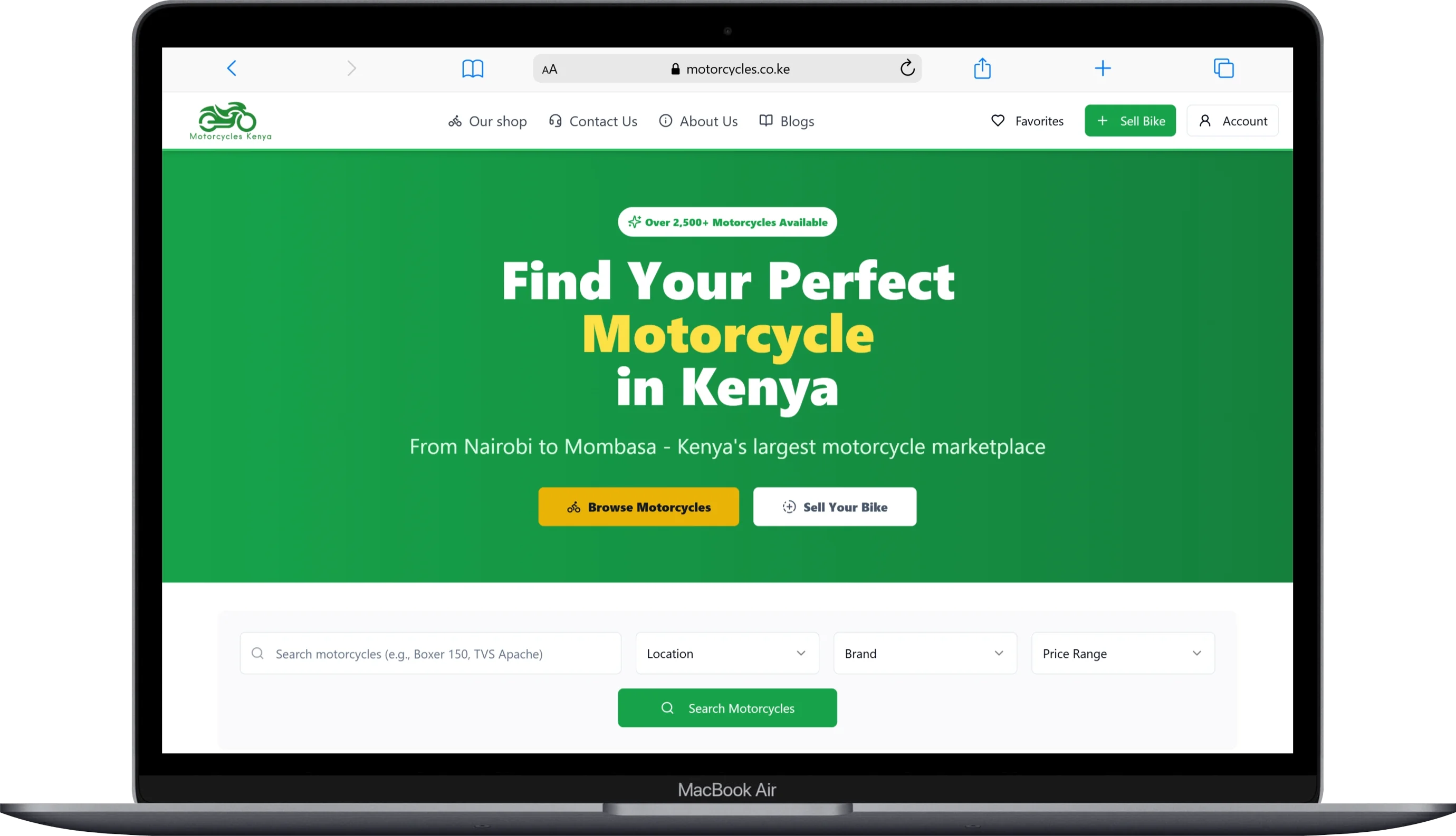 Motorcycles Marketplace | Custom E-commerce